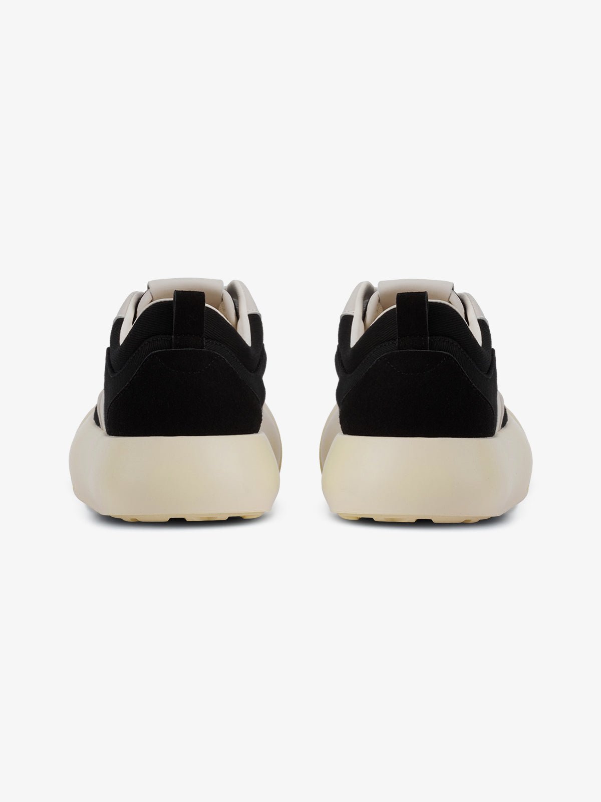 Chunky Round-Toe Color-Block Rap Sneakers